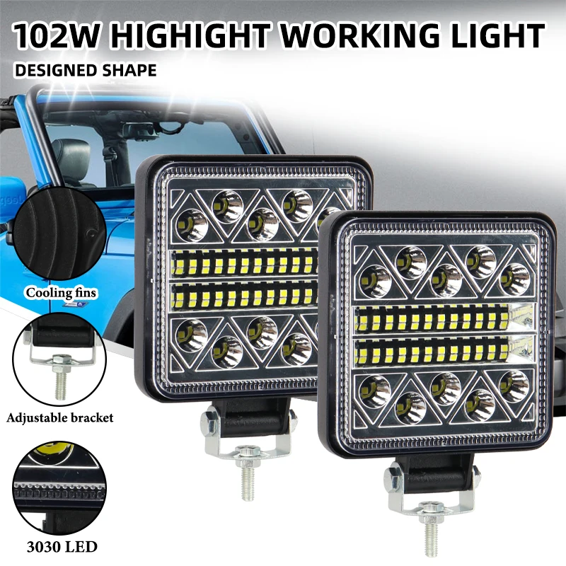 Heavy Equipment Supplies - 1 個 102 ワットライトバースポットライトオフロード LED ワークライトバー