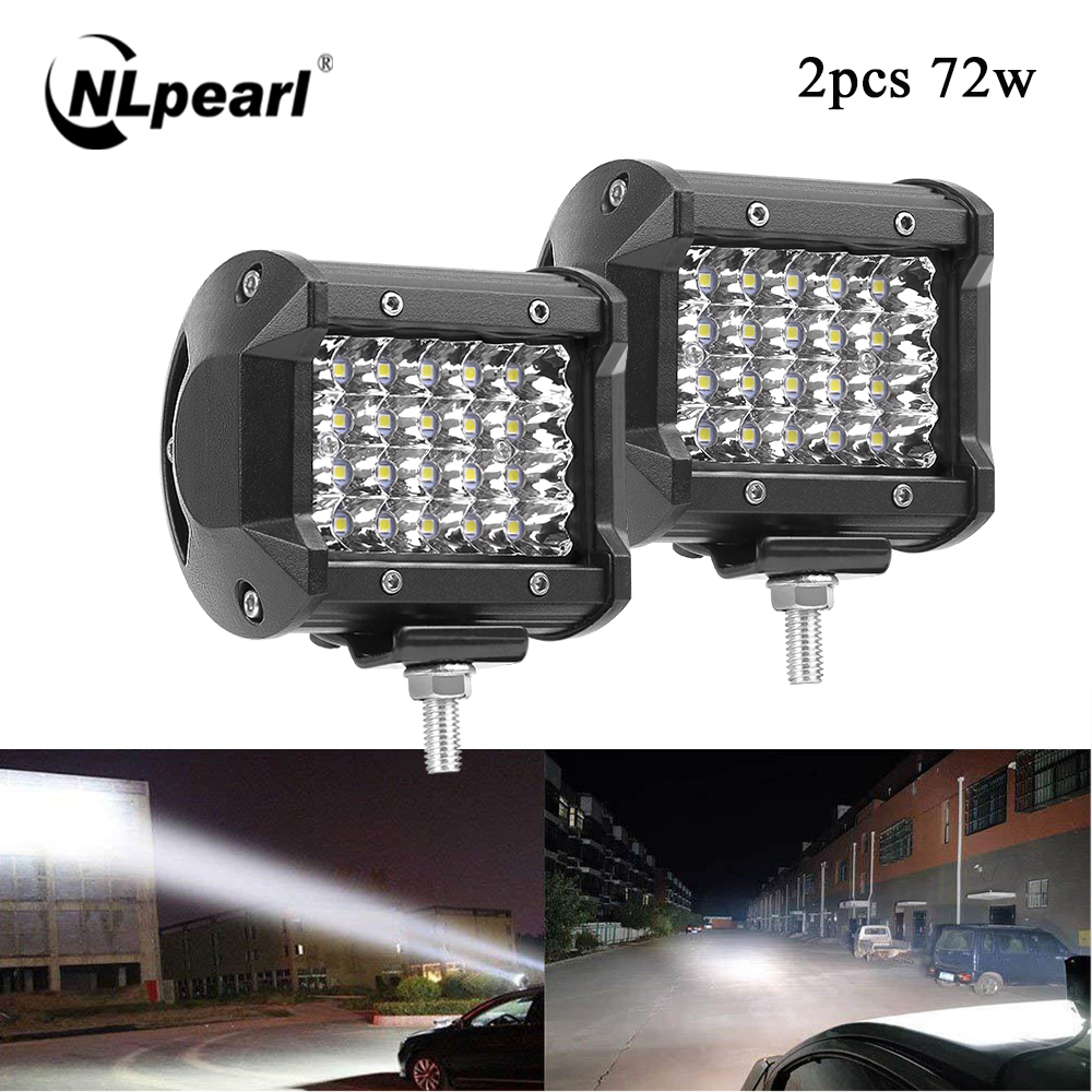 Heavy Equipment Supplies - Nlpearl-LEDワークライト,スポーツコンボランプ,オフロード,トラクター,トラック,オフロード,オフホワイト,自動車用アクセサリー,4インチ,72W, 12v,24v