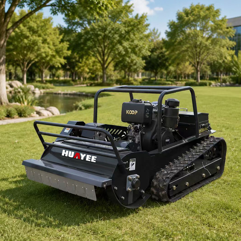 リモコン式追跡型芝刈り機、ブラシカッター、頑丈なフレールモア - Heavy Equipment Grinder のレビューと価格