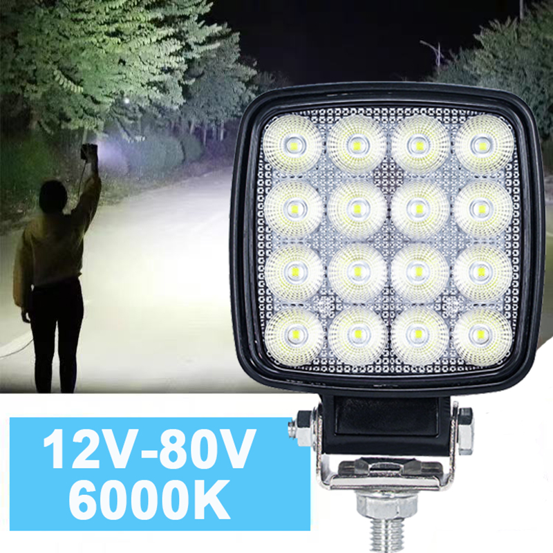 1個 4インチ 48W LED作業灯 12V 24V 48V - Heavy Equipment Supplies のレビューと価格
