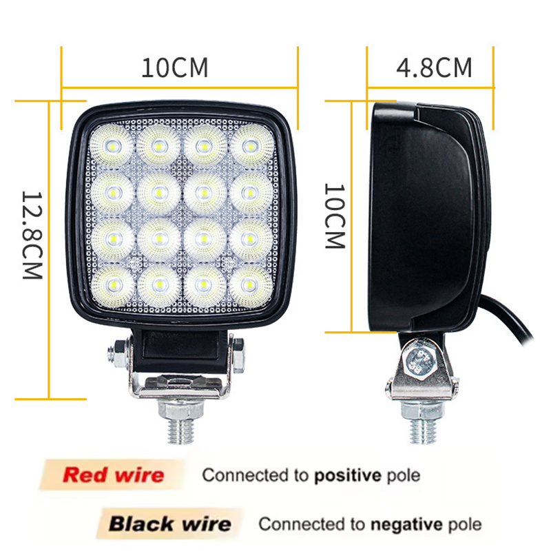 1個 4インチ 48W LED作業灯 12V 24V 48V - Heavy Equipment Supplies のレビューと価格