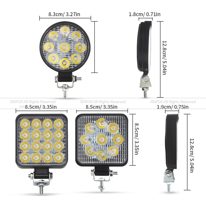 LEDトラクター作業灯 4800lm LEDポッドライト 1 - Heavy Equipment Supplies のレビューと価格